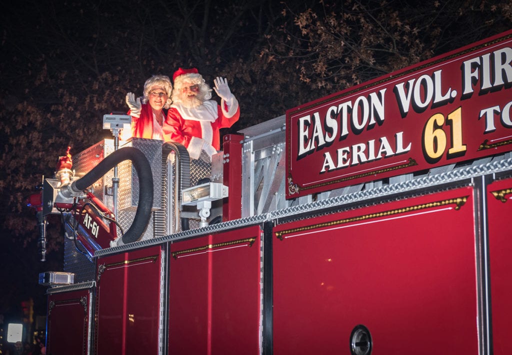 Santa and Mrs. Claus on Fire Truck, Easton, MD